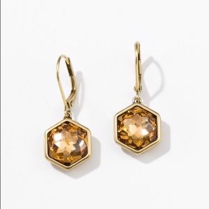 Touchstone Crystal On Edge Earrings, Antique